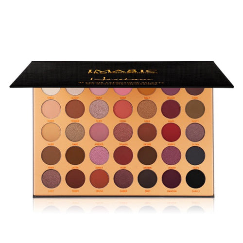 35 Color Eyeshadow Palette & 5 Brush Set - Fashion Genie Boutique