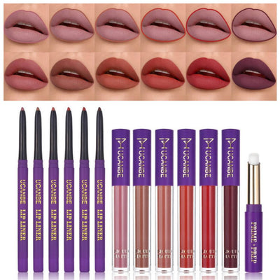 Matte Liquid Lipstick & Lip Liners Set - Fashion Genie Boutique
