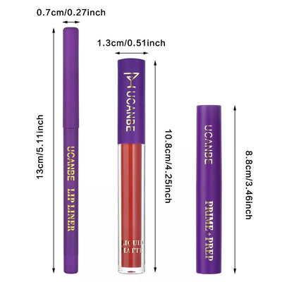 Matte Liquid Lipstick & Lip Liners Set - Fashion Genie Boutique
