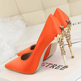 Platinum Status Satin Statement High Heels - Fashion Genie Boutique