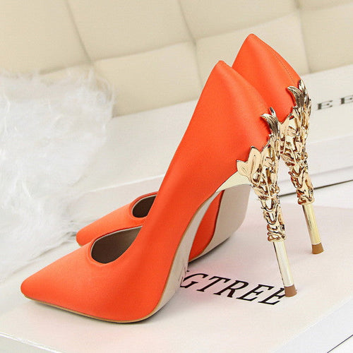 Platinum Status Satin Statement High Heels - Fashion Genie Boutique