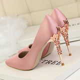 Platinum Status Satin Statement High Heels - Fashion Genie Boutique