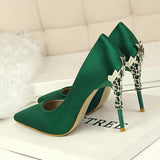 Platinum Status Satin Statement High Heels - Fashion Genie Boutique