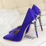 Platinum Status Satin Statement High Heels - Fashion Genie Boutique