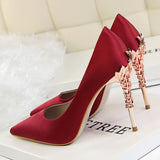 Platinum Status Satin Statement High Heels - Fashion Genie Boutique