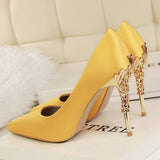 Platinum Status Satin Statement High Heels - Fashion Genie Boutique