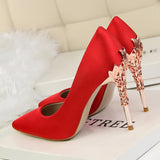 Platinum Status Satin Statement High Heels - Fashion Genie Boutique