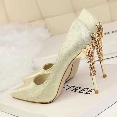 Platinum Status Satin Statement High Heels - Fashion Genie Boutique