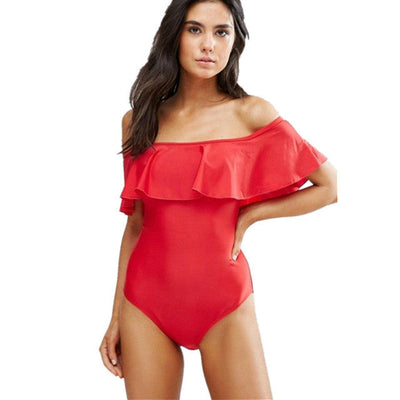Sun Worshiper Bardot Swimsuit - Fashion Genie Boutique