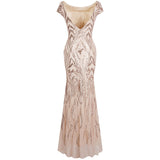 Candy Rose Gold Sequin Maxi Gown Dress - Fashion Genie Boutique