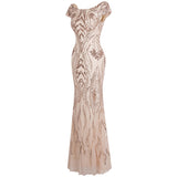 Candy Rose Gold Sequin Maxi Gown Dress - Fashion Genie Boutique
