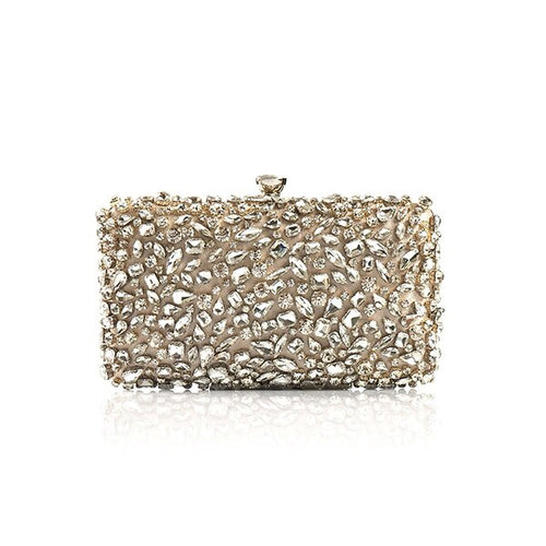 Women’s Rhinestone Embellished Clutch Bag - Fashion Genie Boutique
