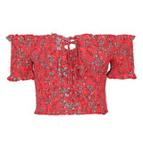 Excuse My Rouge Red Bardot Crop Top - Fashion Genie Boutique