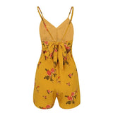 Sweetness Achieved Nude Floral Playsuit - Fashion Genie Boutique