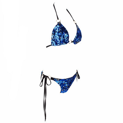 Shoreline Itinerary Blue Sequin Bikini Swimsuit - Fashion Genie Boutique