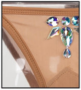 Beach Bae Nude Crystal Embellished Bikini Swimsuit - Fashion Genie Boutique