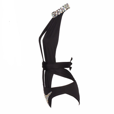 Kimmy Black Crystal Embellished Swimsuit - Fashion Genie Boutique