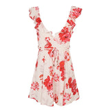 Catching Glances Nude Floral Mini Dress - Fashion Genie Boutique
