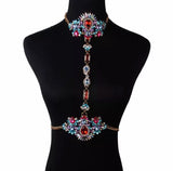 Elena Crystal Body Chain Necklace - Fashion Genie Boutique