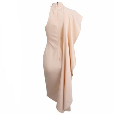 Make Your Move White Frill Bodycon Midi Dress - Fashion Genie Boutique