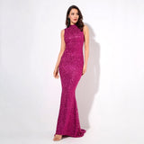 Prosecco Please Pink Glitter Embellished  Maxi Dress - Fashion Genie Boutique