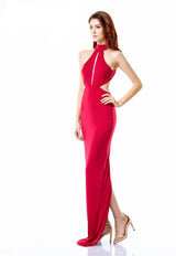 Own the Night Red Cut Out Maxi Dress - Fashion Genie Boutique