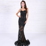 Stealing The Show Black Sequin Fishtail Maxi Dress - Fashion Genie Boutique