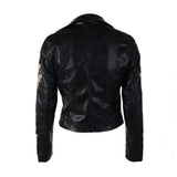 Dream Keeper Black Faux Leather Embroidered Jacket - Fashion Genie Boutique