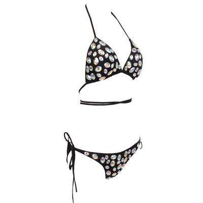 Lexi Black Crystal Embellished Bikini - Fashion Genie Boutique