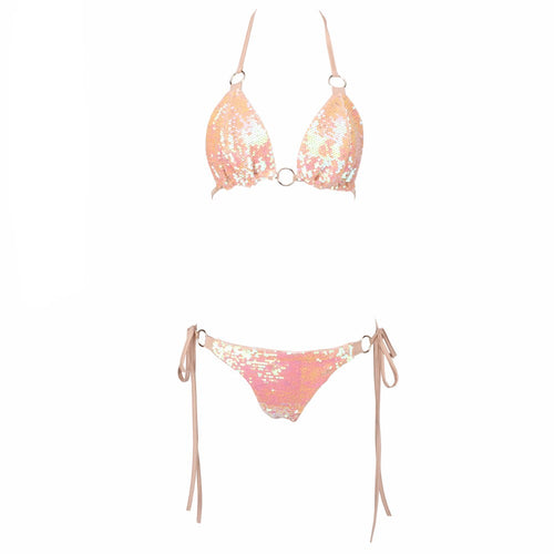 Sunshine Stunner Iridescent Sequin Bikini - Fashion Genie Boutique