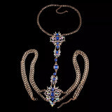 Samantha Crystal Body Chain Necklace - Fashion Genie Boutique