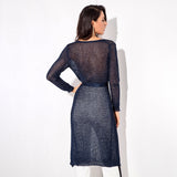 Graceful Ways Navy Glitter Knit Cardigan - Fashion Genie Boutique