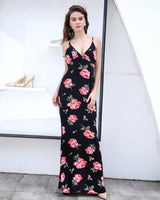 Tropical Treat Black Multi Floral Maxi Dress - Fashion Genie Boutique