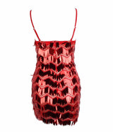Gabby Red Sequin Tassel Mini Dress - Fashion Genie Boutique