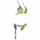 Shoreline Itinerary Lime Green Sequin Bikini Swimsuit - Fashion Genie Boutique