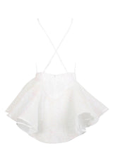 Weekend Cocktails White Iridescent Plunge Sequin Playsuit - Fashion Genie Boutique