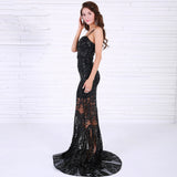 Stealing The Show Black Sequin Fishtail Maxi Dress - Fashion Genie Boutique