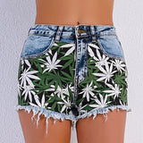 High On Life Blue Denim Frayed Shorts - Fashion Genie Boutique