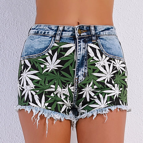 High On Life Blue Denim Frayed Shorts - Fashion Genie Boutique