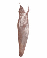 Show Must Go On Champagne Sequin Maxi Dress - Fashion Genie Boutique