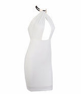 Take Me To The Halter White Mini Dress - Fashion Genie Boutique