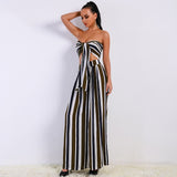 Sunshine Stroll Multi Two Piece Trousers & Crop Top Co-Ord - Fashion Genie Boutique