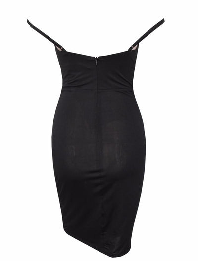 She's All That Black Bardot Sequin Mini Dress - Fashion Genie Boutique