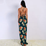 Kiki Green Floral Print Skirt Crop Top Co-Ord - Fashion Genie Boutique