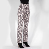 Take It Easy Grey Snake Print Skinny Trousers - Fashion Genie Boutique