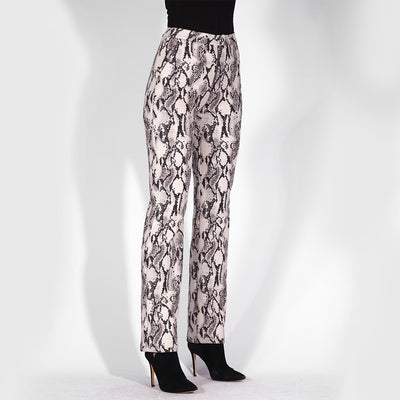 Take It Easy Grey Snake Print Skinny Trousers - Fashion Genie Boutique