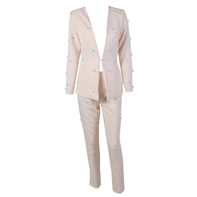 Bella Black Pearl Trousers and Blazer Co-Ord - Fashion Genie Boutique