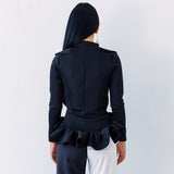 Our First Kiss Black Frill Wrap Front Choker Top - Fashion Genie Boutique