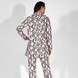 Take It Easy Grey Snake Print Jacket - Fashion Genie Boutique