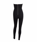 Evening In Rome Black Military Strapless Jumpsuit - Fashion Genie Boutique
